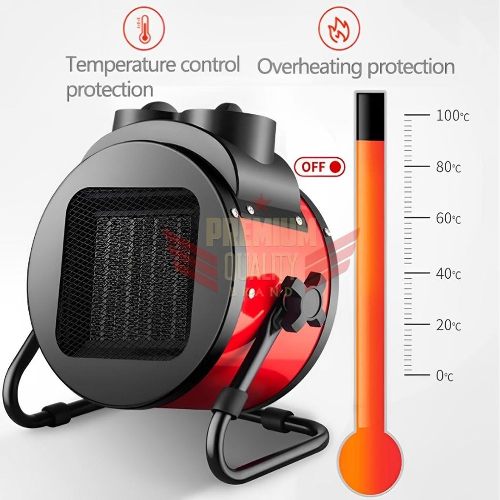 3000W Electric Heater Fan Ceramic Space Air Heater Portable Ceramic Fan Warmer Pemanas Kipas Seramik