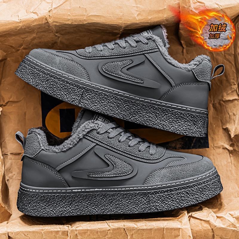 

Fleece board shoes men s shoes 2024 new autumn and winter non-slip board shoes casual sports fleece cotton shoes versatile platform tide shoes 44
