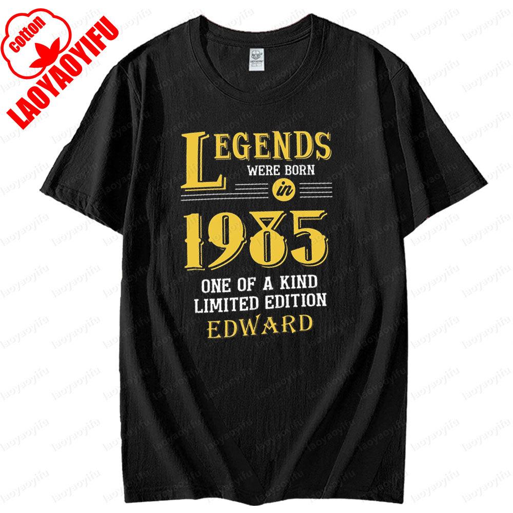 Happy Birthday Celebration Mens Legends Were Born in 1985 Funny Unique Design Printed Tshirt Men Summer Cotton Short Sleeve