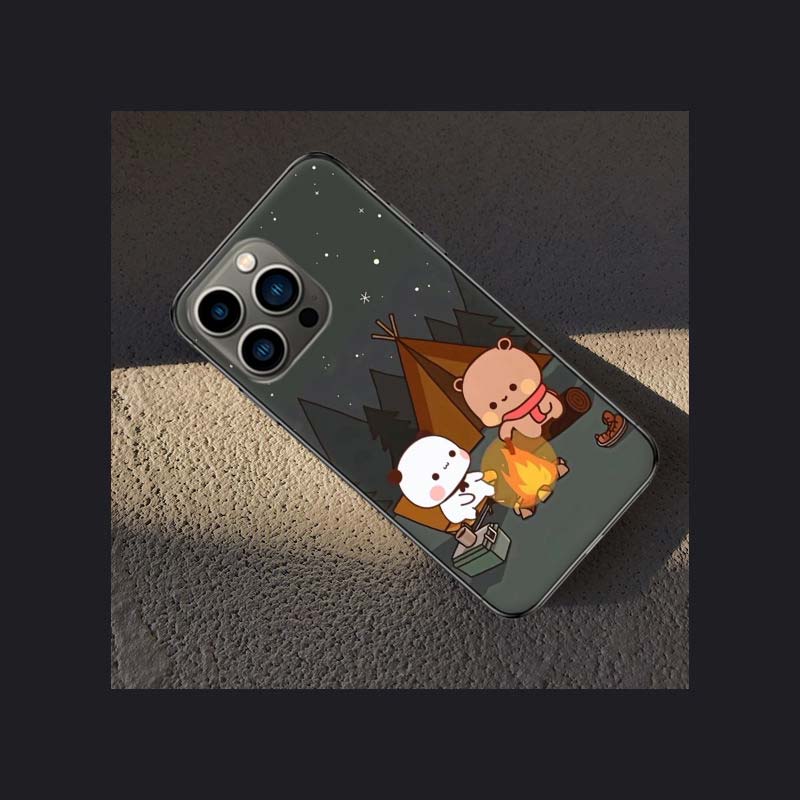 Custodia per Telefono BuBu DuDu Carina Per Iphone 16 15 Plus 13 12 Mini 17Air 16E 11 14 Pro 17 Pro Max Cover Guscio Coque Morbida Trasparente Capa Carina