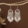 Retro Miao Silver Tassel Earrings: Ethnic Yunnan Long Dangle Women's Jewelry