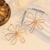 1 Pair of Stylish Minimalist Hollow Floral Asymmetrical Design Earrings for Everyday Wear, Vacation, Date, Birthday Gift, Perfect Gift