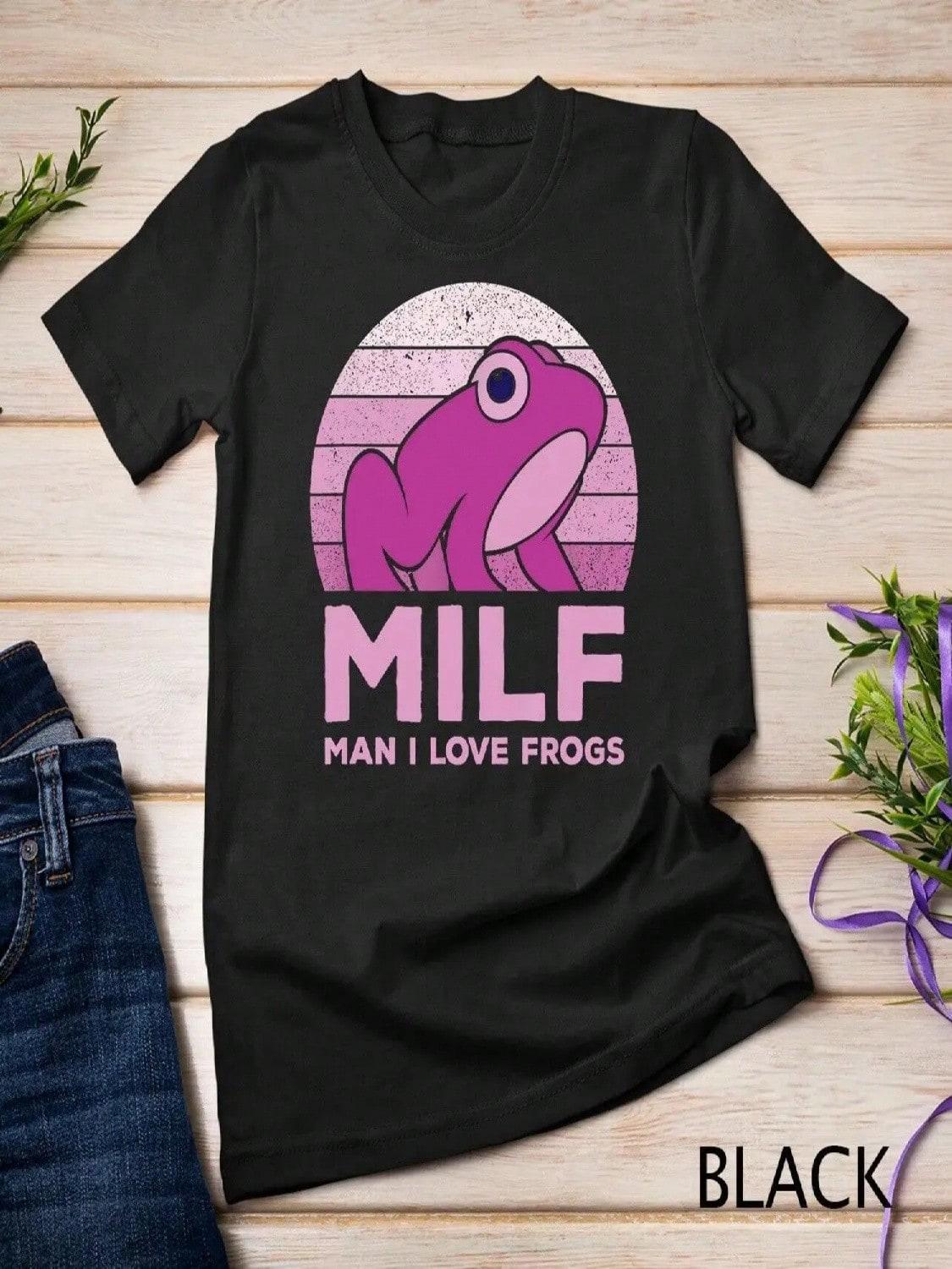 Cute Frog Stuff I Heart MILF Man Love Frogs T Shirt S