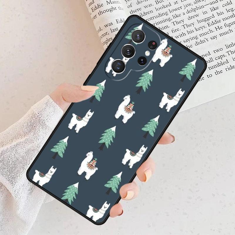 Llama Alpaca Pattern Phone Case For Samsung Galaxy S25 S23 S30 S21 S20 FE S24 S22 Note 10 20 S8 Plus Ultra Lite