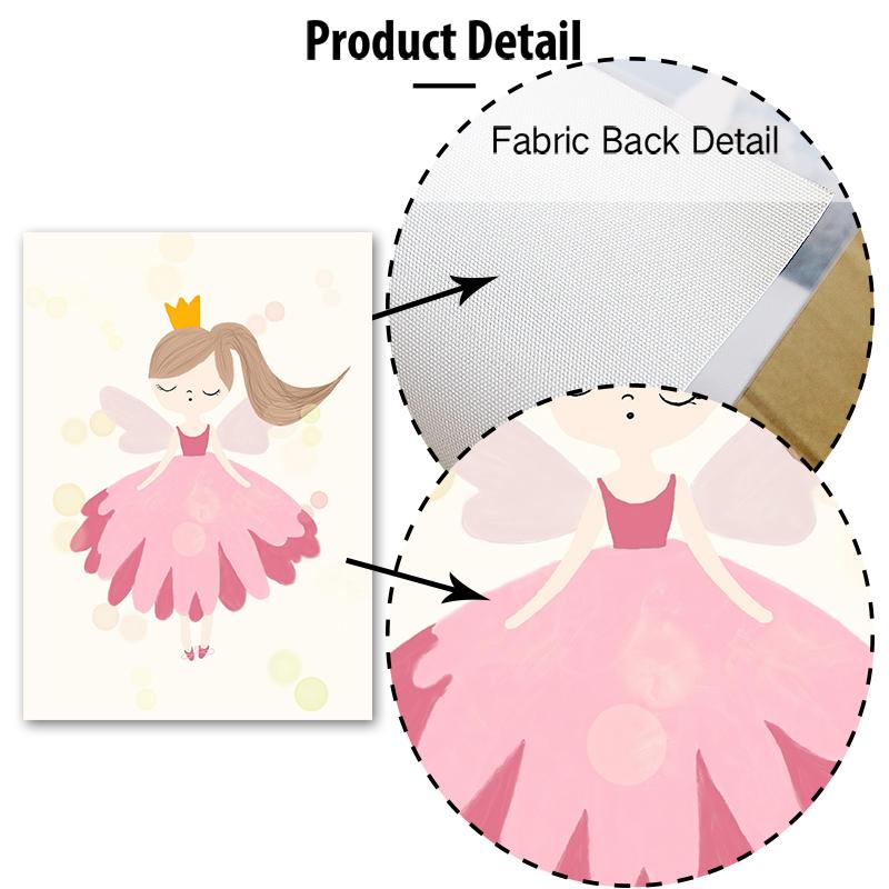 Pink Girl Lion Dog Balloon Cherry Nursery Wall Art Canvas Painting Cartoon Poster And Prints Pictures Baby Kids Room Home Decor