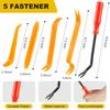 100 PCS Car Bumper Retainer Clips, 6 Type Nylon Fasteners Rivet Replacement Kit, Push-In Screw Bumper Push Rivet Clip With 5 Fastener Removers,
