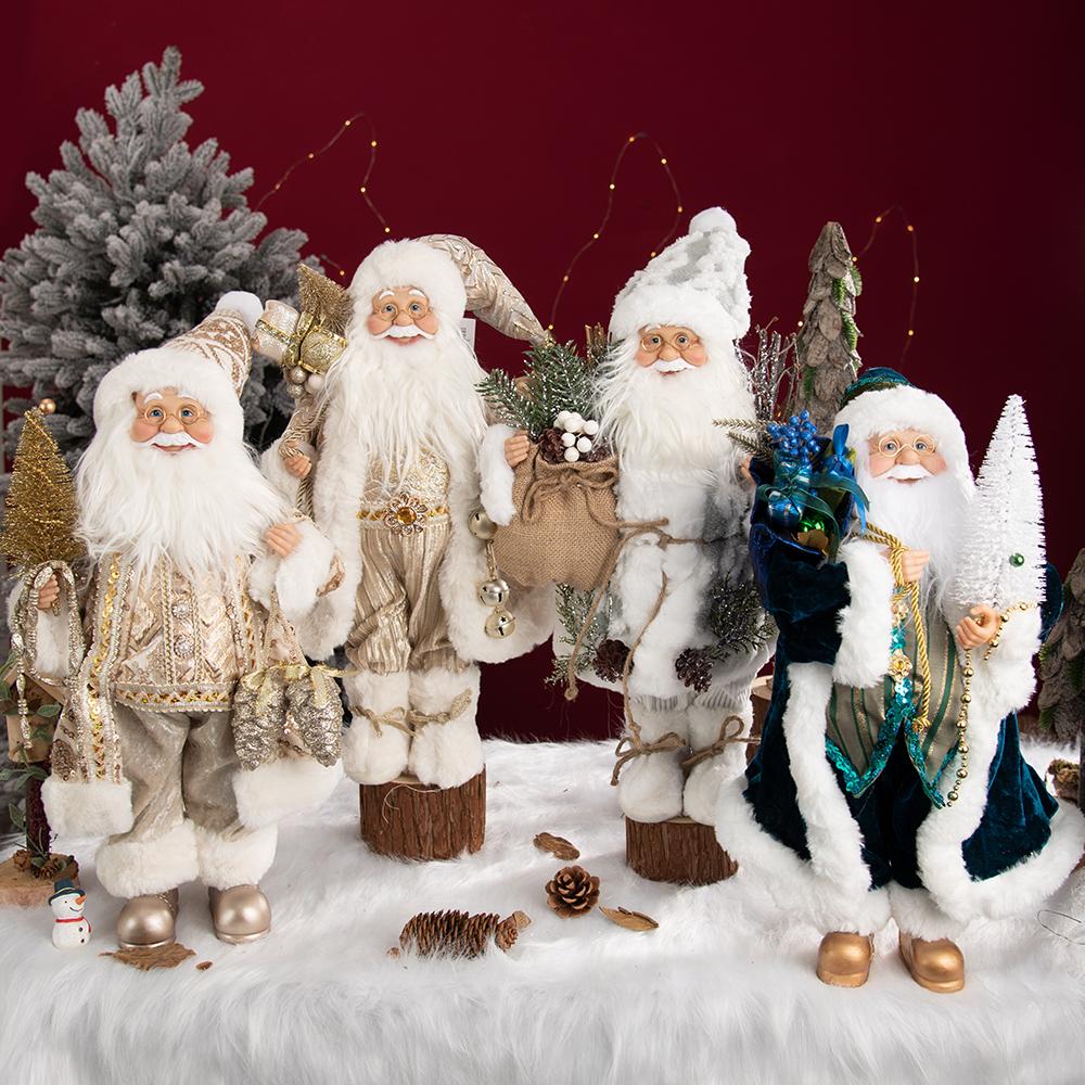 45CM Weihnachten Santa Claus Plüsch Puppen Spielzeug Hause Dekoration Ornamente Weihnachten Dekorationen Handgemachte Neujahr Dekor