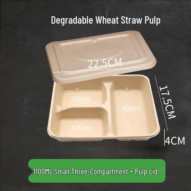 Jindinghui Sugarcane Pulp Disposable Takeaway Containers
