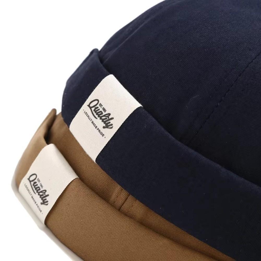 Brimless Melon Skin Hat Hip Hop Beanie Hat Unisex Landlord Cap  Spring and Summer