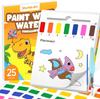 Water Painting Book Dinosaurs Watercolor Book with 25 Sheets of Thick 120gsm 2 and 2 Refill Paint Sheets Durable Drawing Set with Water