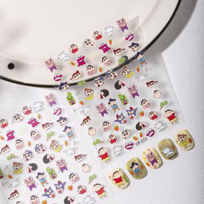 Cherry 3D Embossed Nail Stickers: DIY Cute Cartoon Full Cover Adhesive Nail Decoration (2025)