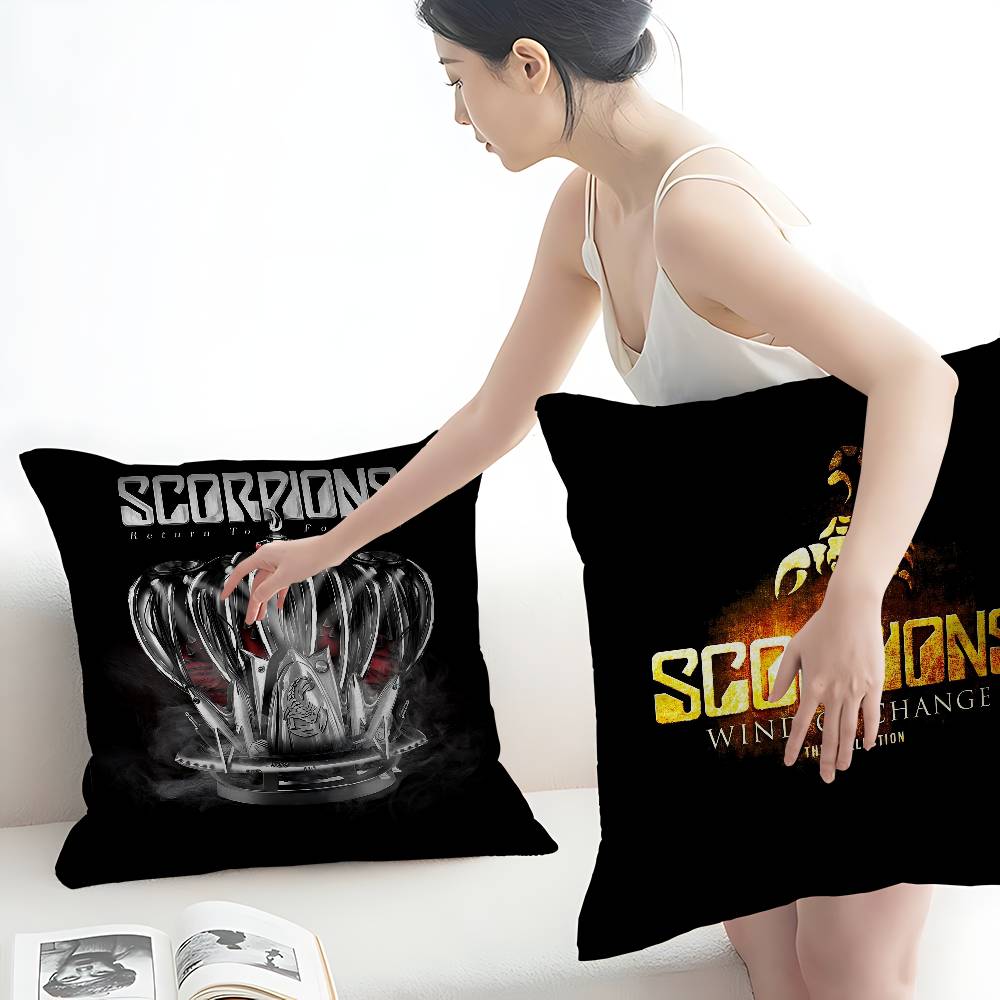 Hard Rock Band S-Scorpions Cushion Cover Pillow Cover Decor Pillowcase Printed Cushion Case for Couch