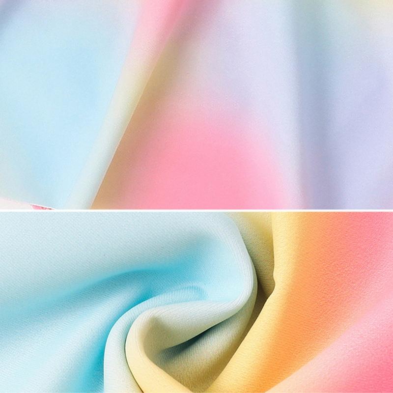 Baby Mädchen Tankini Langarm Oberteil und Rock Zweiteiler Farbverlauf Kinder Badeanzug