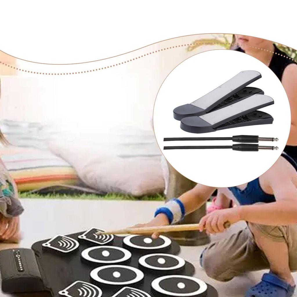 Drum Pedal Accessory Equipment Practice Pad Replacement with Connect Cable Training Percussion
