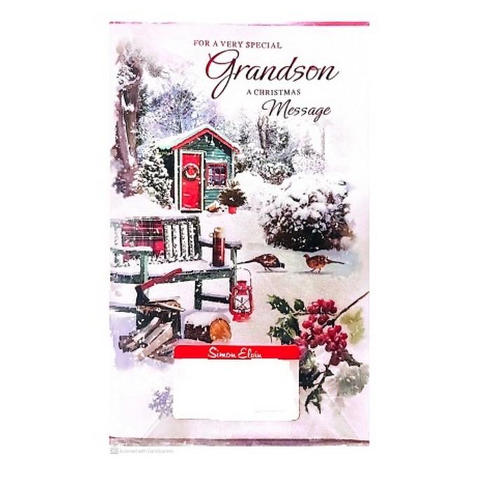 Simon Elvin For A Very Special Grandson Winter Scene Christmas Card (Pack of 6)