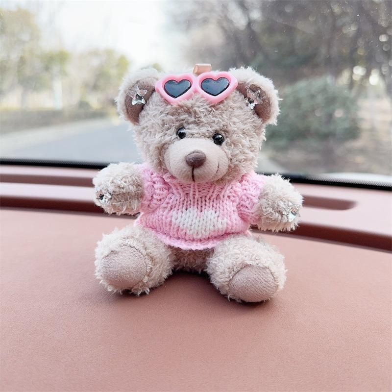Orsetto Cartone Animato Carino Decorazione Cruscotto Auto Statuina Peluche Ornamento Interno