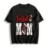 Football Mom Graphic Print Casual Game Day Top Pure Cotton T-shirt