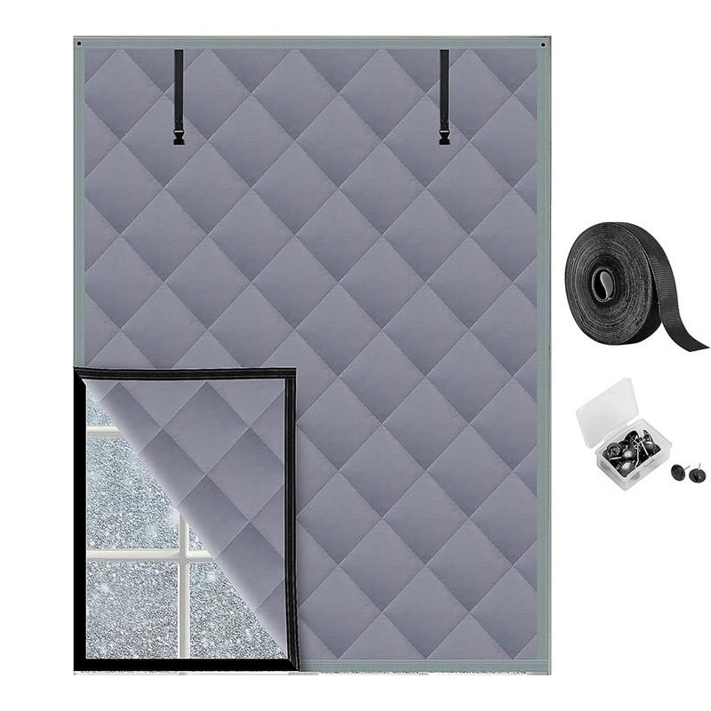 3 Layer Winter Insulated Window Cover-63x 47 IN Oxford Thermal Insulated Window Blanket For Winter Keeping Warm