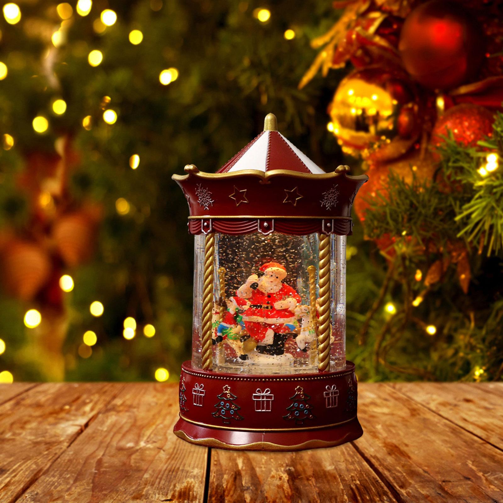 

Christmas Snow Globe Music Box Glittering for Table Centerpiece Xmas Present
