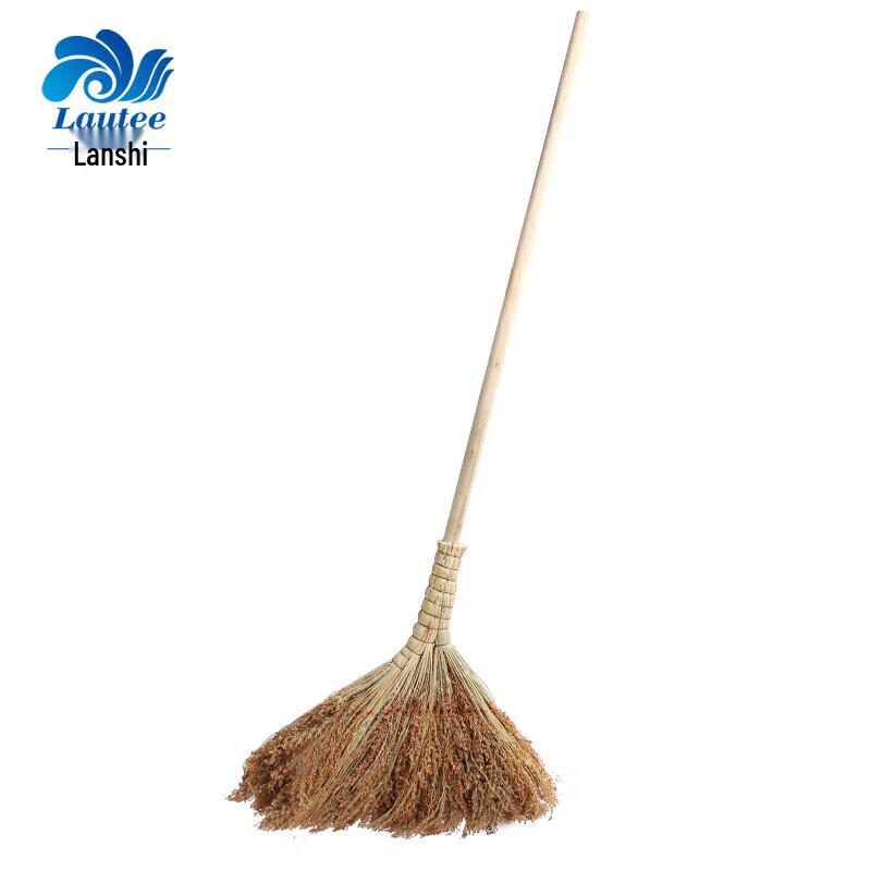 Wooden Handle Sorghum Broom - Long Style (5-Pack)