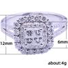 Cao Shi European & American Classic Women's Micro-Inlaid Zircon Wedding Ring