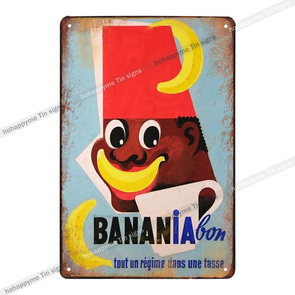 BANANIA Metal Signs Funny Tin Painting Plaque Vintage Decorative For Bar Pub Club Cafe Poster Wall Stickers Home Decor 20x30cm