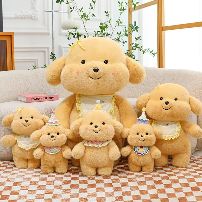 Süßes Samt Haustier Milchhund Pier Pier Plüschtier Puppe Stoffpuppe Kinder Ziehen Kleiner Golden Retriever Puppe
