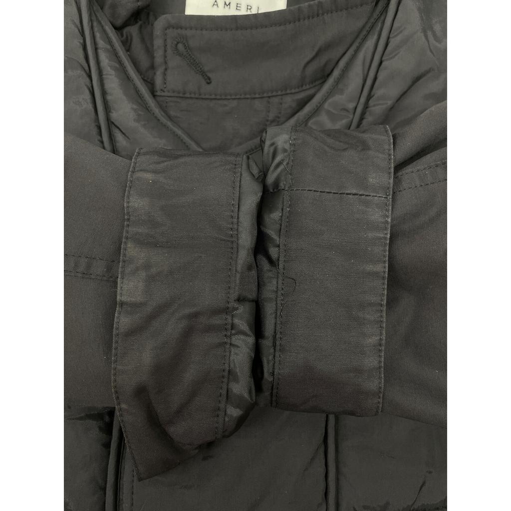 AMERI 01320720740 Black Nylon Manyway Quilted Mod Coat Coat S blackUsed