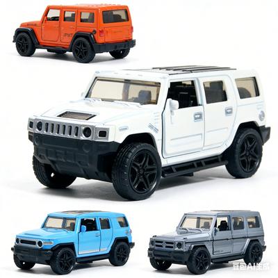 Suv Styling Alloy Die-Cast Car Model Collection Decoration Ornament Kids Play Vehicle Toy Sets With Pull Back Action And Open Doors