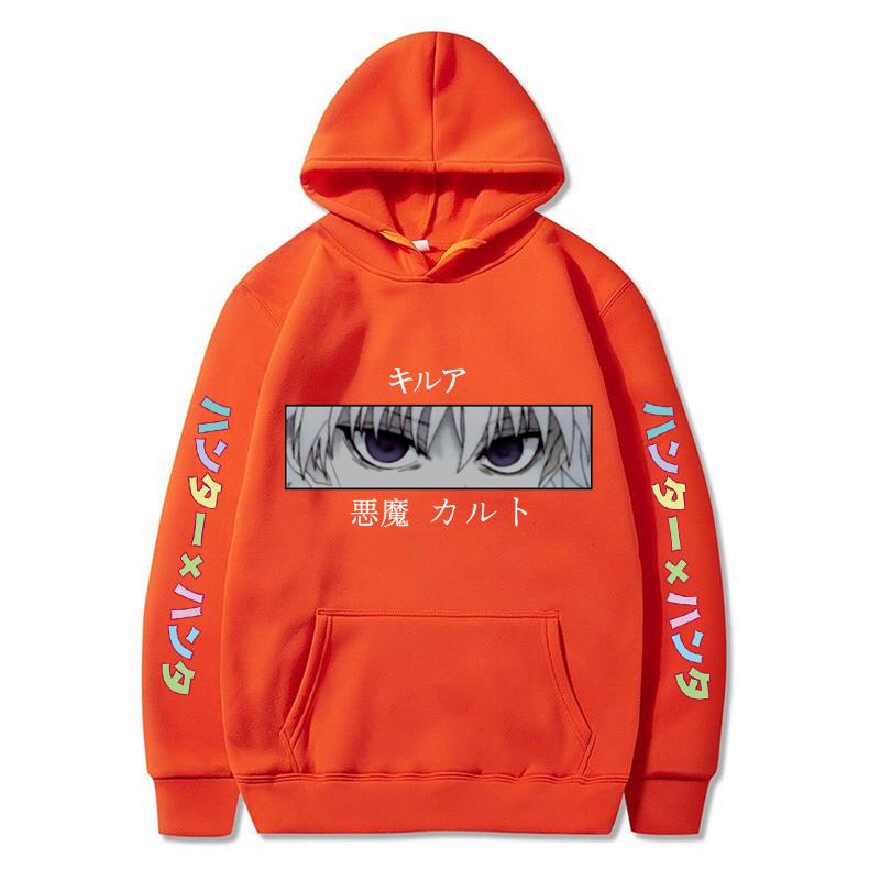 Autumn Winter Hunter Hisoka Kurapika Hoodies Women Killua Zoldyck Devil Eye Sweatshirts Unisex Anime Hxh Hoody Tops