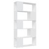 Bookshelf Room Divider White 80 x 24 x 155 cm Wood Based Material