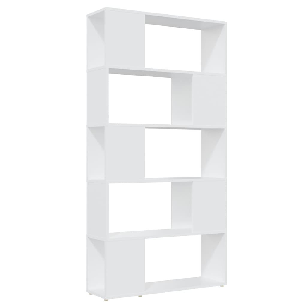Bookshelf Room Divider White 80 x 24 x 155 cm Wood Based Material