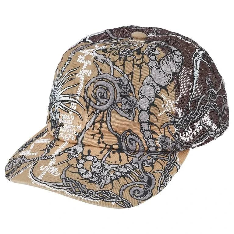 Supreme Wombat Embroidered Mesh Back 6-Panel Tan One-Size