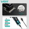 New VGR V-013 Electric Push Shear Metal Texture Hair Trimmer with Gradient Refinement Oil Head Clipper 6500RPM Smart Digital LED Display Hair Trimmer