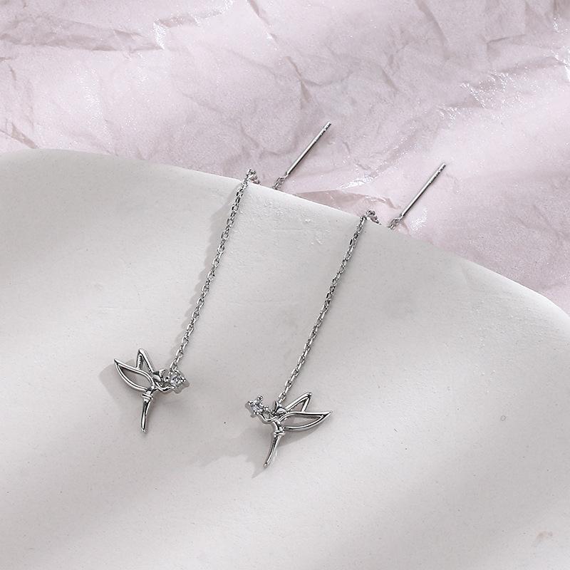 Quasten Feen Elfenflügel Ohrringe Süßes Temperament Ausgehöhlt Einfach Kreativ Persönlichkeit Kleiner Engel Ohrringe Ohrringe