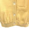 Aquascutum Made In Japan Cotton Knit Best 9 Yellow Women Used