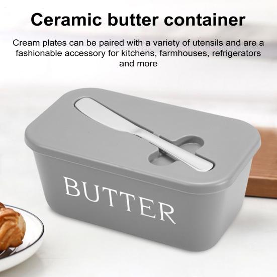 Butter Container Box with Cutter Lid Sealed Cheese Storage Box