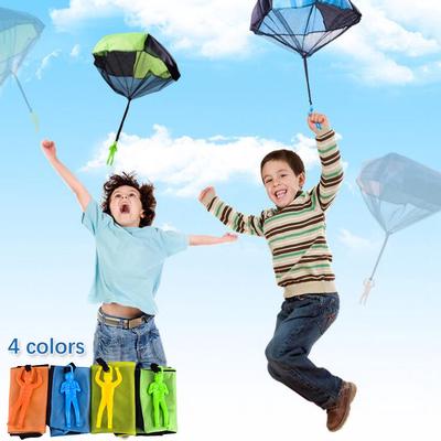 Hand Throwing Mini Soldier Parachute Funny Toy Kid Outdoor Game Play Educational