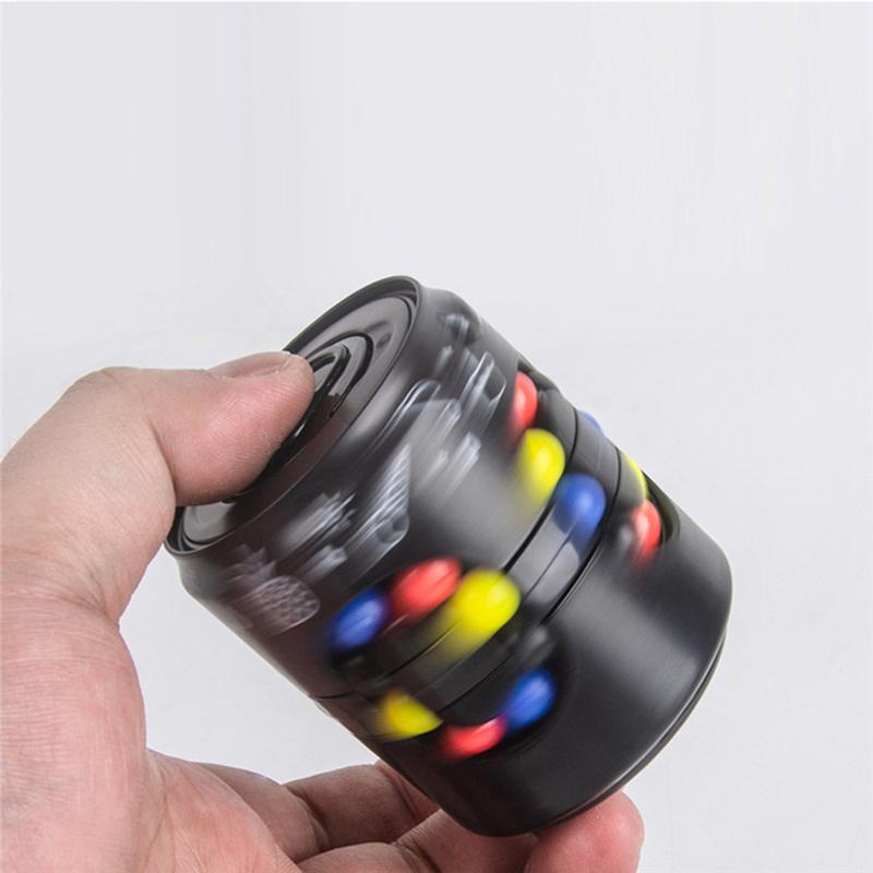 Can Cube Fidget Toys Magic Colorful Beans Finger Spinning Relieves Stress Decompression Tool For Children And Adults