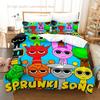 Sprunki Bedding Set Single Twin Full Queen King Size Bed Set Adult Bedroom Duvetcover Setssprunki Anime Parure De Lit Bed 1