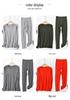 Men's V-Neck Thermal Underwear Set: Modal, Cotton, Wool - Slim Fit, Plus Size Top & Bottoms for Autumn