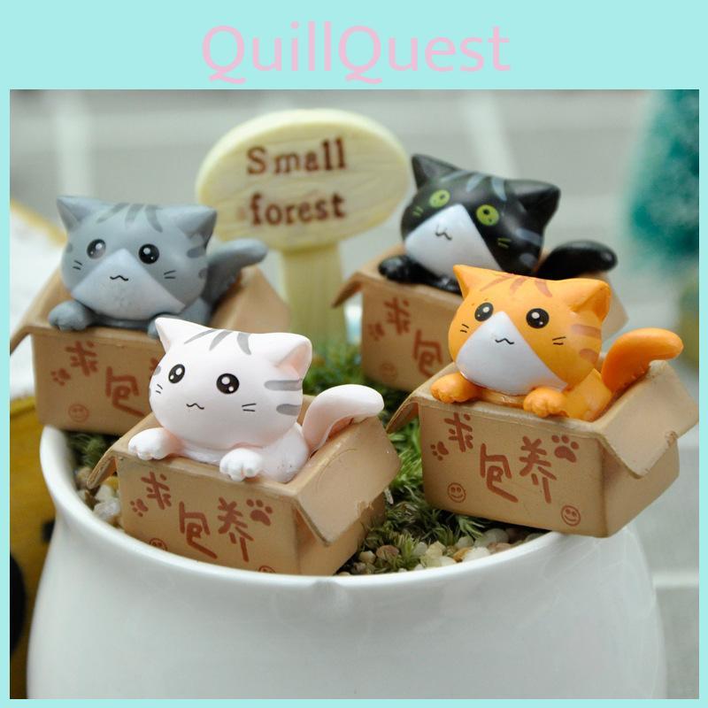 Cartoon Cat Doll Car Mounted Desktop Micro Landscape Decoration Gift Student