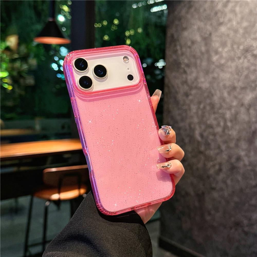 Glitter Transparent Acrylic Phone Case for iPhone 17 Pro/Pro Max