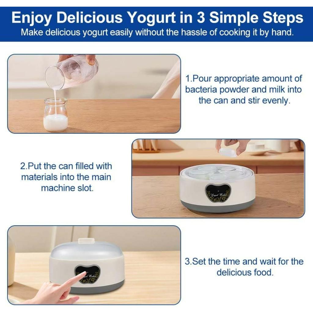 Yogurt Maker,Automatic Digital Yoghurt Maker Machine,Lcd Display with Constant Temperature,Multi-Function Probiotic Yogurt Maker
