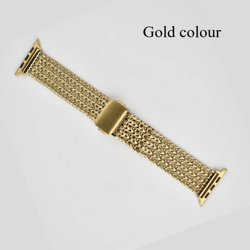 

Магнитный ремешок из нержавеющей стали для Apple Watch Band 10 46 мм 42 мм 49 мм 45 мм 41 мм 44 мм Металлический браслет IWatch 9 8 7 6 3 5 Se Ultra 2 38/40/41mm (S10-42mm) золотой