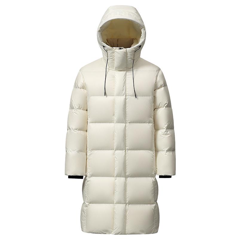 Unisex dlouhá zimní péřová bunda - 95% výplň z prachového peří, Super silná a teplá pro extrémní mráz.