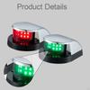 2 Pieces Boat Navigation Light Accessory IP67 Waterproof Sturdy Bass High Visibility Marine Lamp