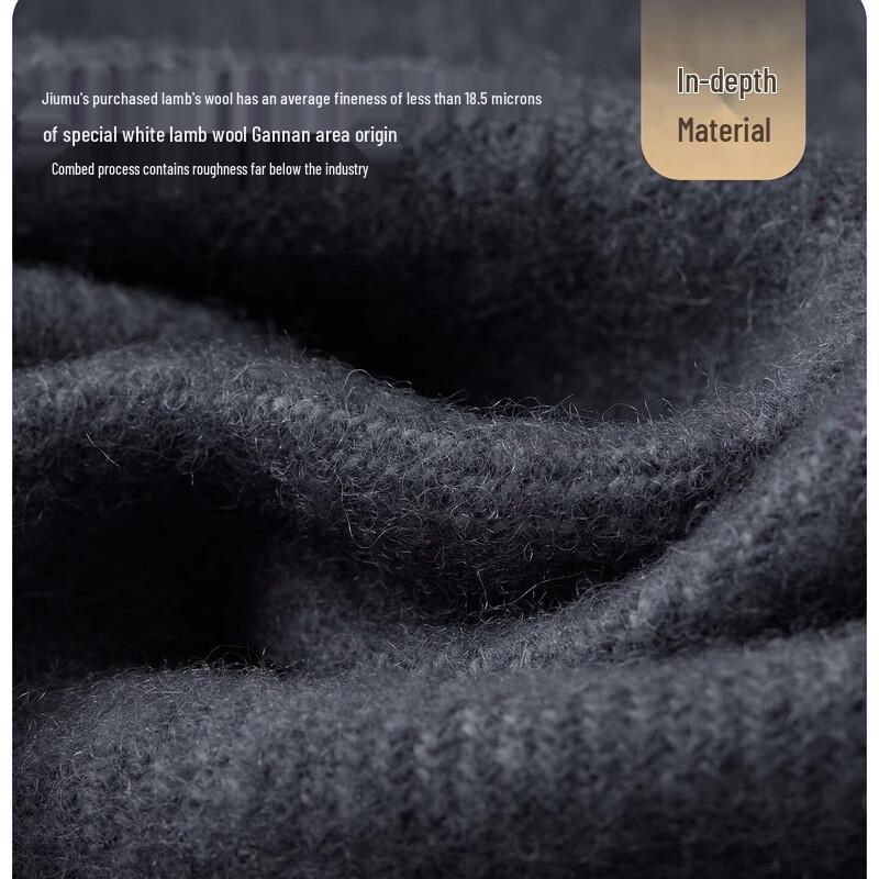 JIUMU Men's Pure Wool Warm Scarf