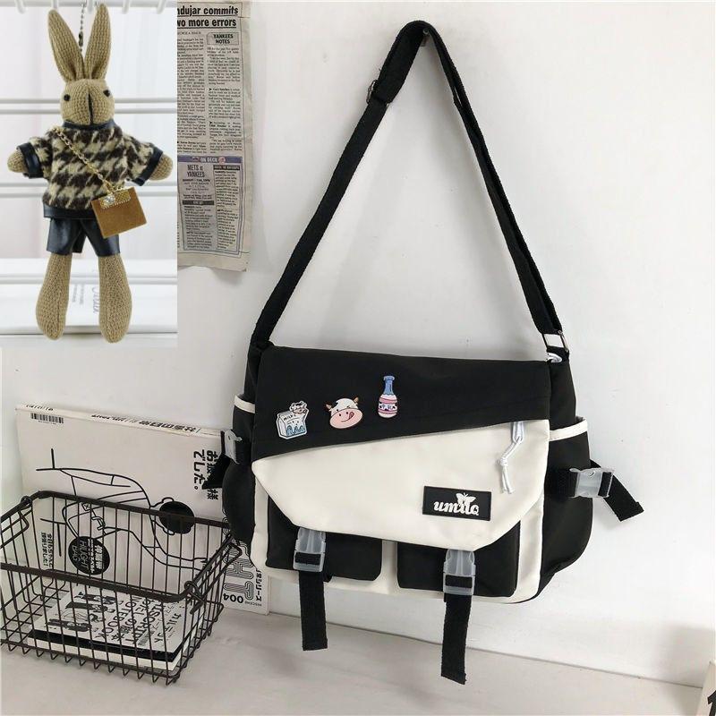 Torebki nylonowe torba na ramię o dużej pojemności torby Crossbody dla nastolatek dziewczyny mężczyźni torba Harajuku torby szkolne dla uczniów Sac