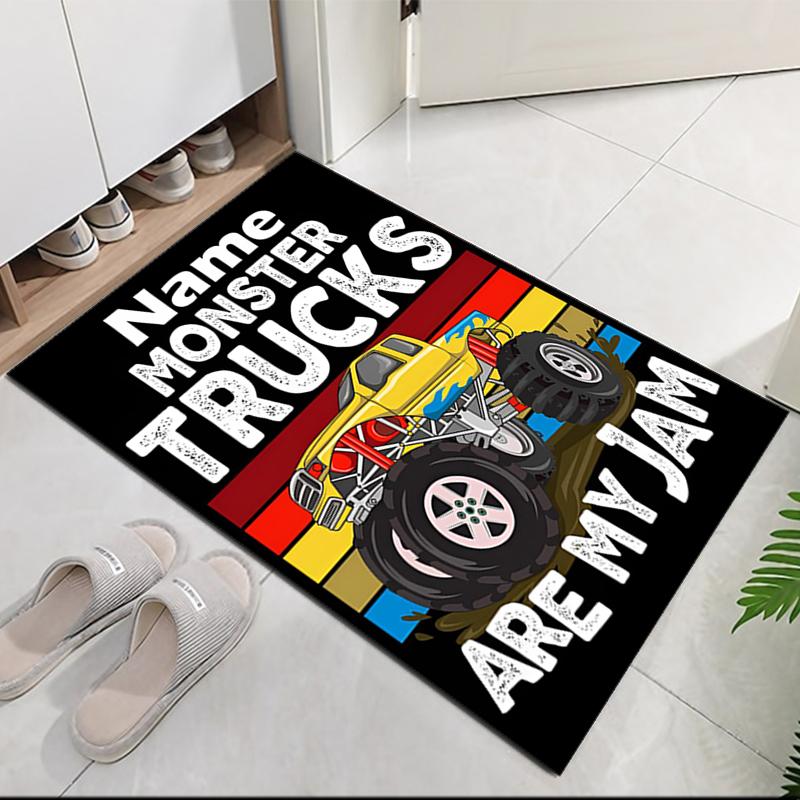 Benutzerdefinierter LKW-Teppich mit Namen, für Bürostuhl Wohnzimmer Schlafzimmer Küche Raumdekoration Geschenke.